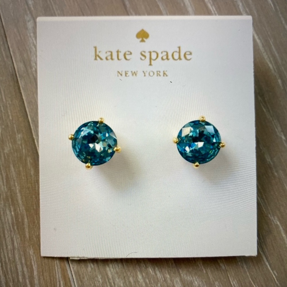 Kate spade blue crystal gumdrop stud earrings